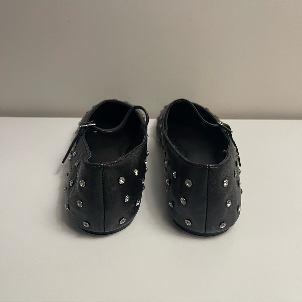 ALDO Marylina Studded Ballet with Buckle in Black‎ Leather - Picture 6 of 8